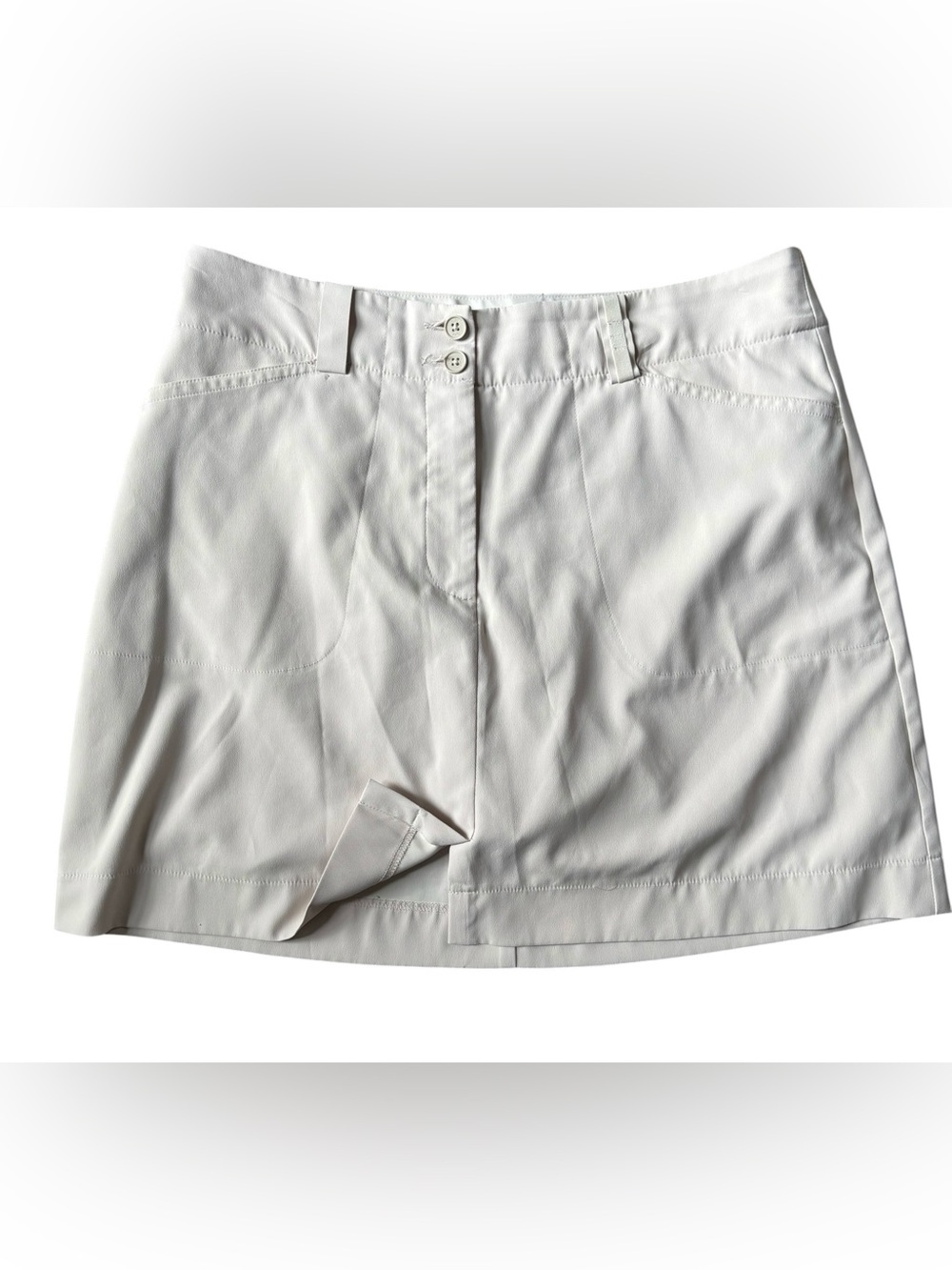Nike Golf Fit Dry Skort Sz 10 Beige Stretch Country Club Athletic Performance